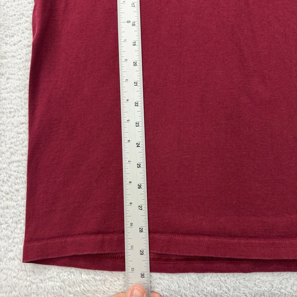 VTG 90s Nike Men's‎ Burgundy TShirt Small Swoosh Logo Size Large Made in Mexico